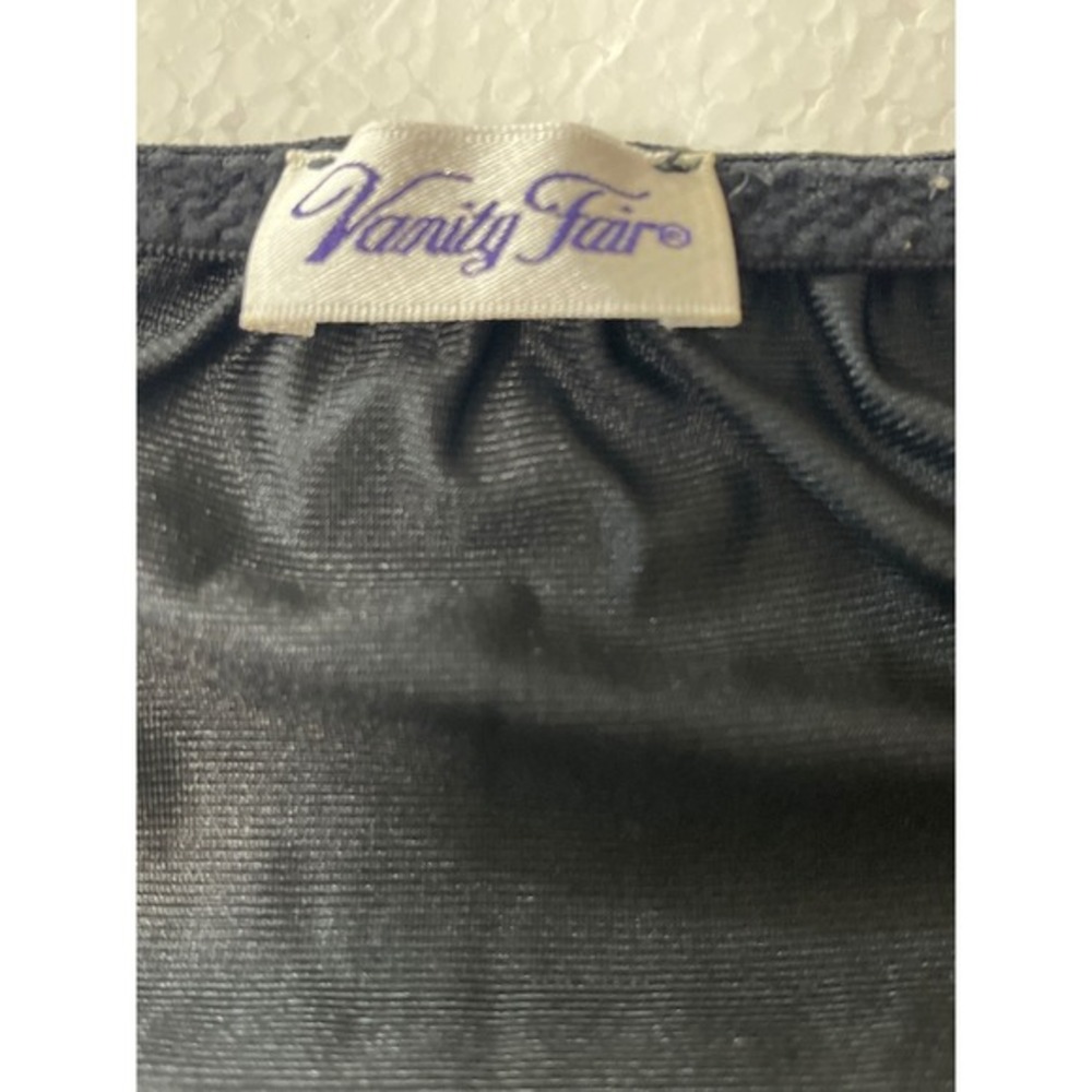 Vanity Fair Black Nylon Long Half Slip Style 11-717 Lace Trim Size Large 32 - Picture 4 of 7